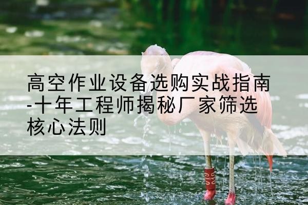 东昌府剪叉式升降机厂家-高空作业设备选购实战指南-十年工程师揭秘厂家筛选核心法则