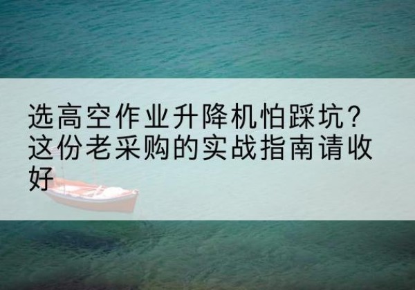 东昌府高空作业升降机厂家推荐-选高空作业升降机怕踩坑？这份老采购的实战指南请收好